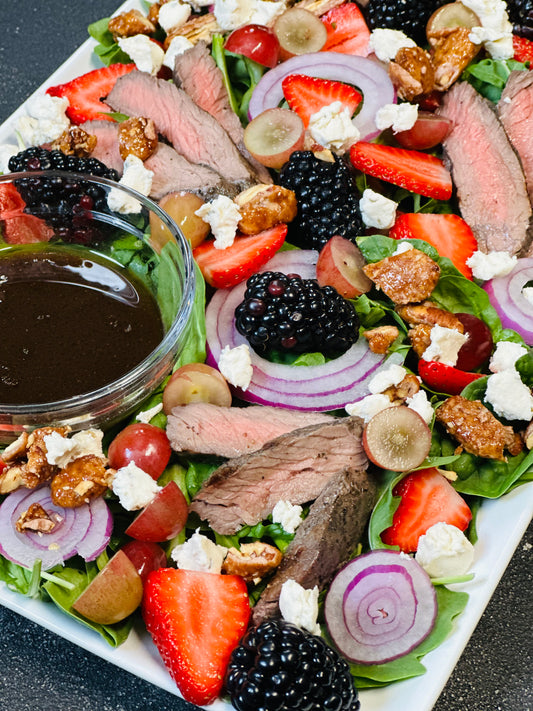 Strawberry Balsamic Summer Steak Salad